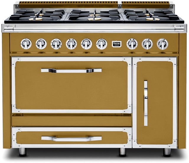 Viking TVDR4816BGH 48 Inch Freestanding Gas Range with 6 Sealed Burne...