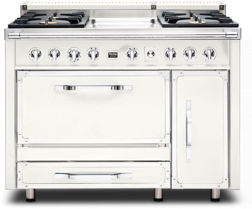 Viking TVDR4814GPW 48 Inch Freestanding Gas Range with 4 Sealed Burne...