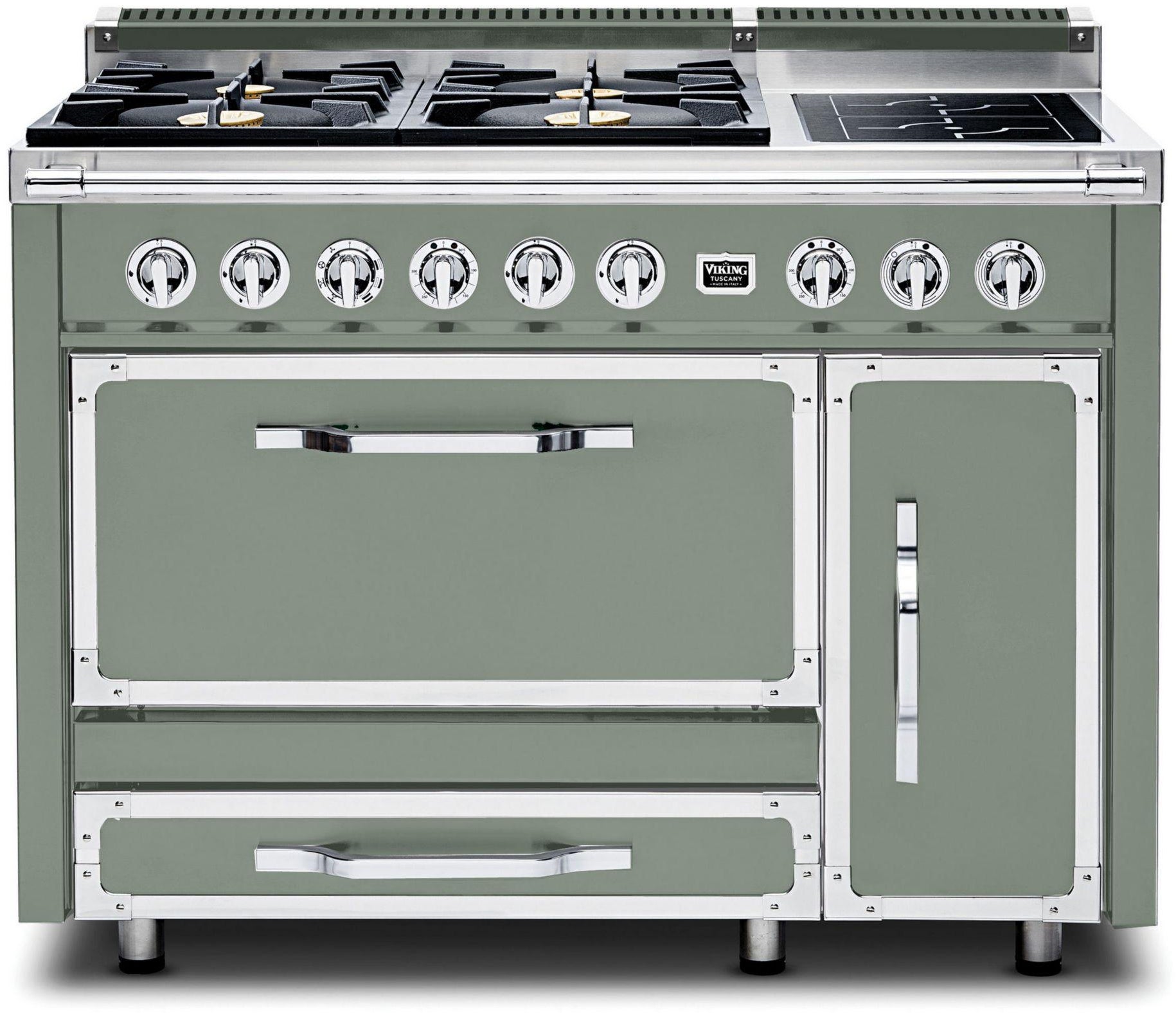 Viking TVDR4814IEU 48 Inch Freestanding Gas Range with 4 Sealed Burne...