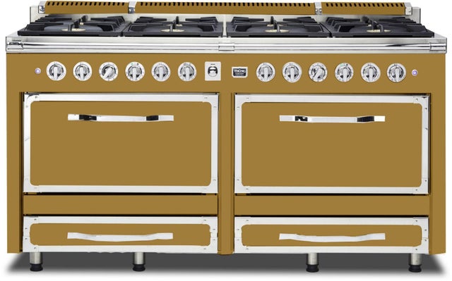 Viking TVDR6618BGH 66 Inch Freestanding Gas Range with 8 Sealed Burne...