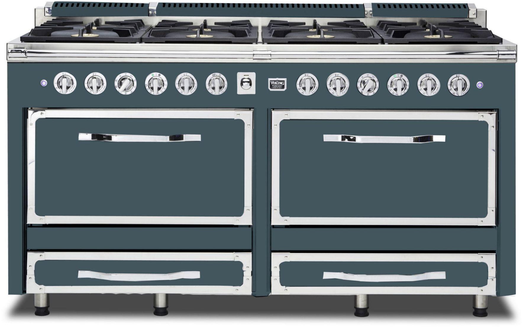 Viking TVDR6618BSQ 66 Inch Freestanding Gas Range with 8 Sealed Burne...