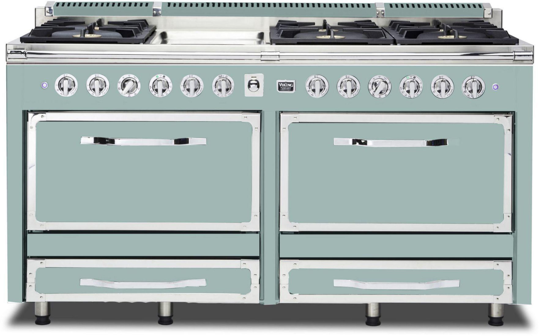 Viking TVDR6616GSP 66 Inch Freestanding Gas Range with 6 Sealed Burne...