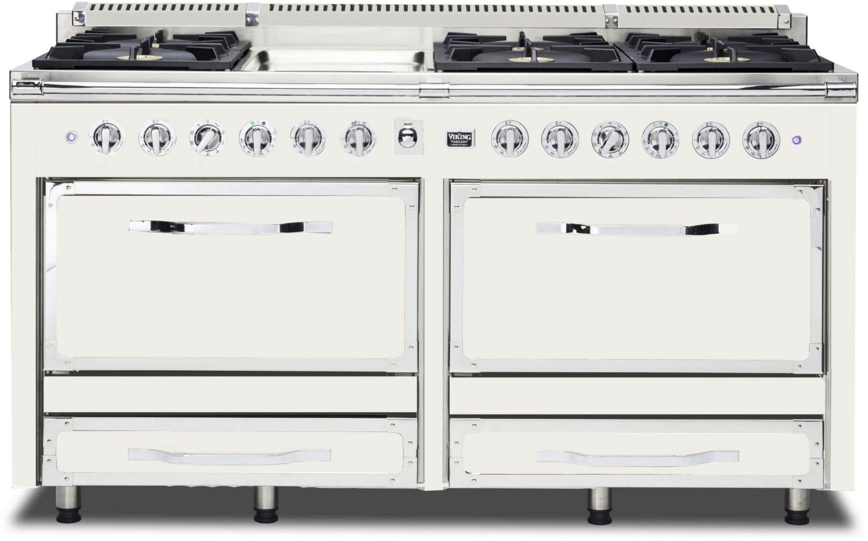 Viking TVDR6616GPW 66 Inch Freestanding Gas Range with 6 Sealed Burne...