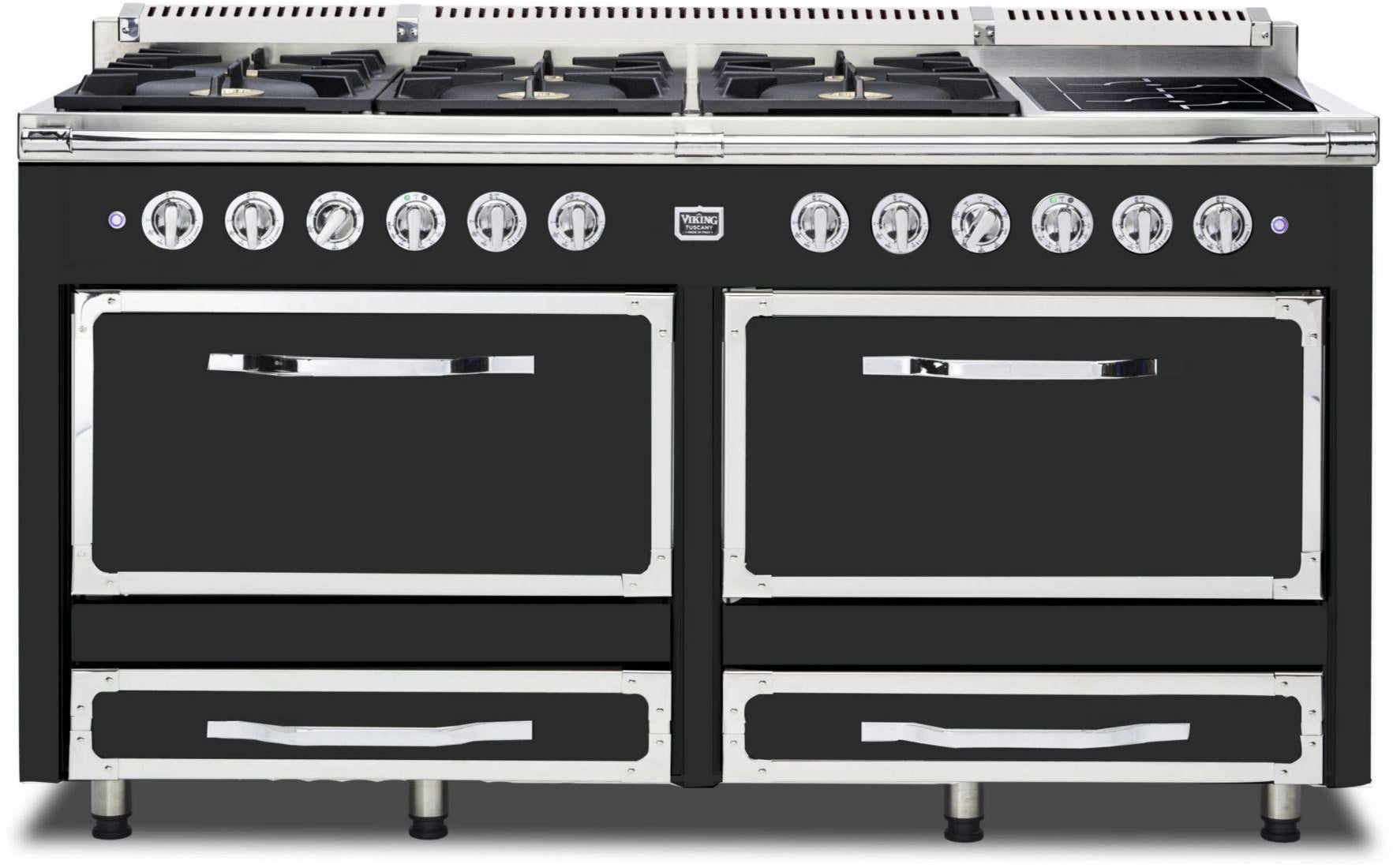 Viking TVDR6616IAN 66 Inch Freestanding Dual Fuel Range with 6 Sealed...