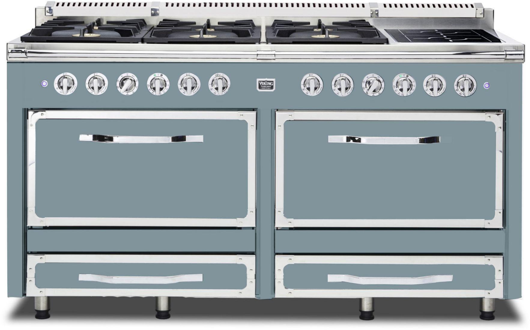 Viking TVDR6616INS 66 Inch Freestanding Dual Fuel Range with 6 Sealed...