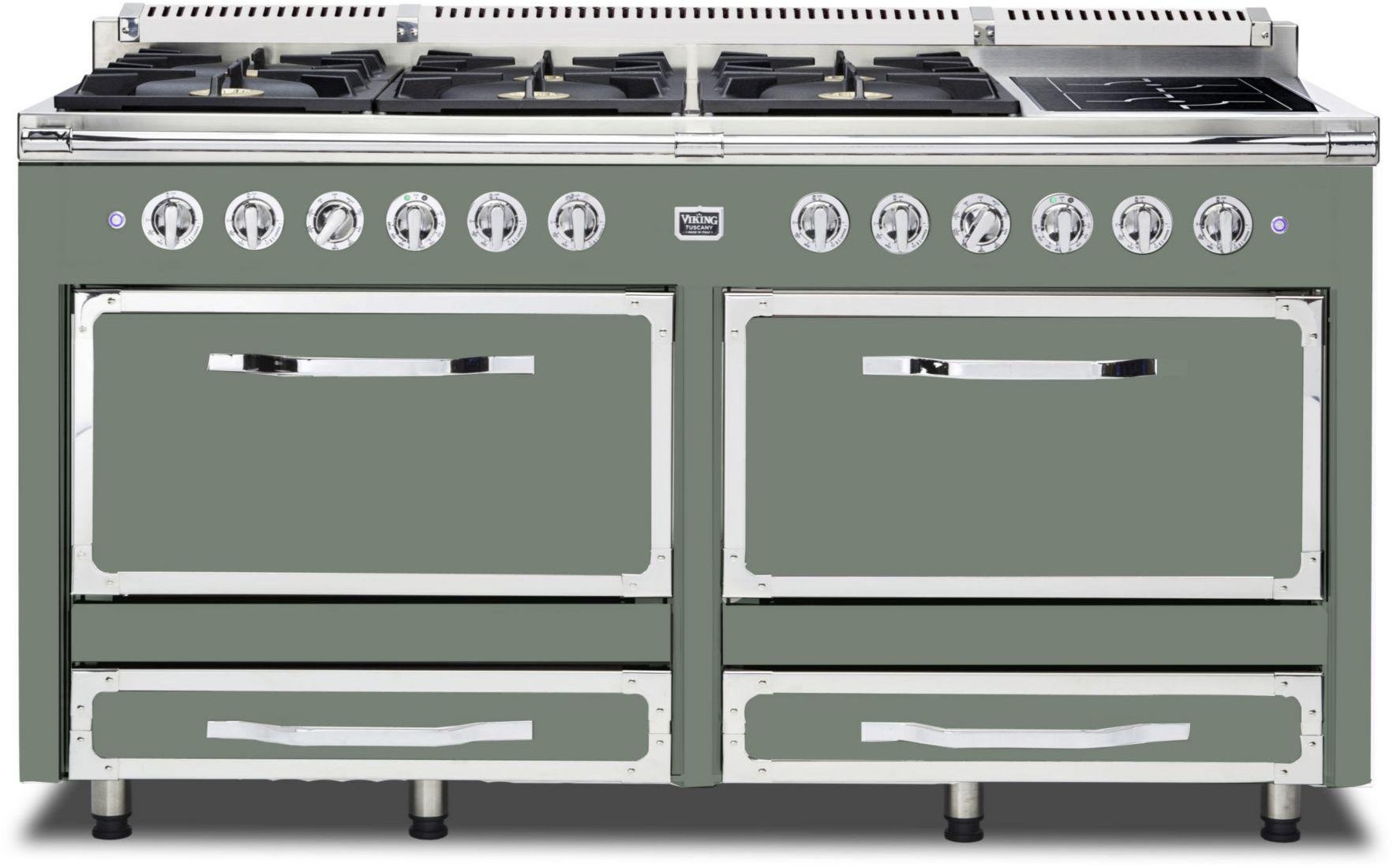 Viking TVDR6616IEU 66 Inch Freestanding Dual Fuel Range with 6 Sealed...