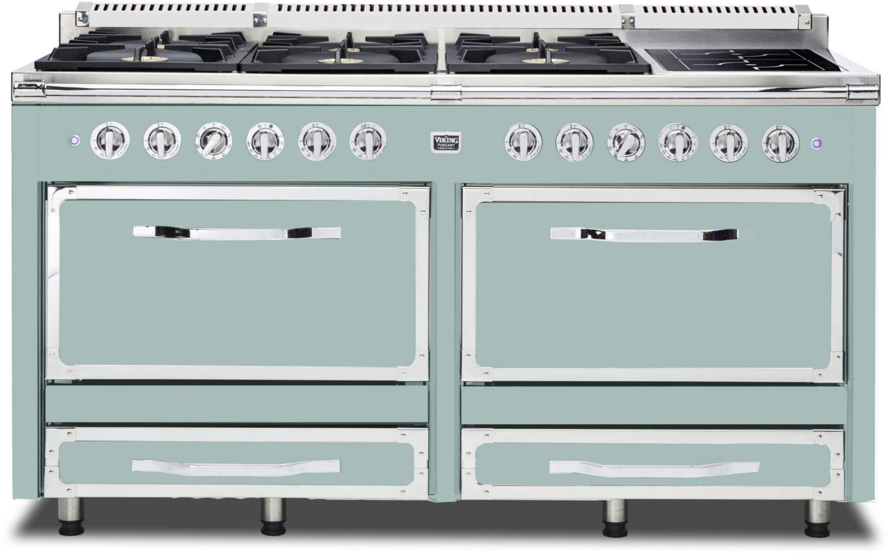 Viking TVDR6616ISP 66 Inch Freestanding Dual Fuel Range with 6 Sealed...