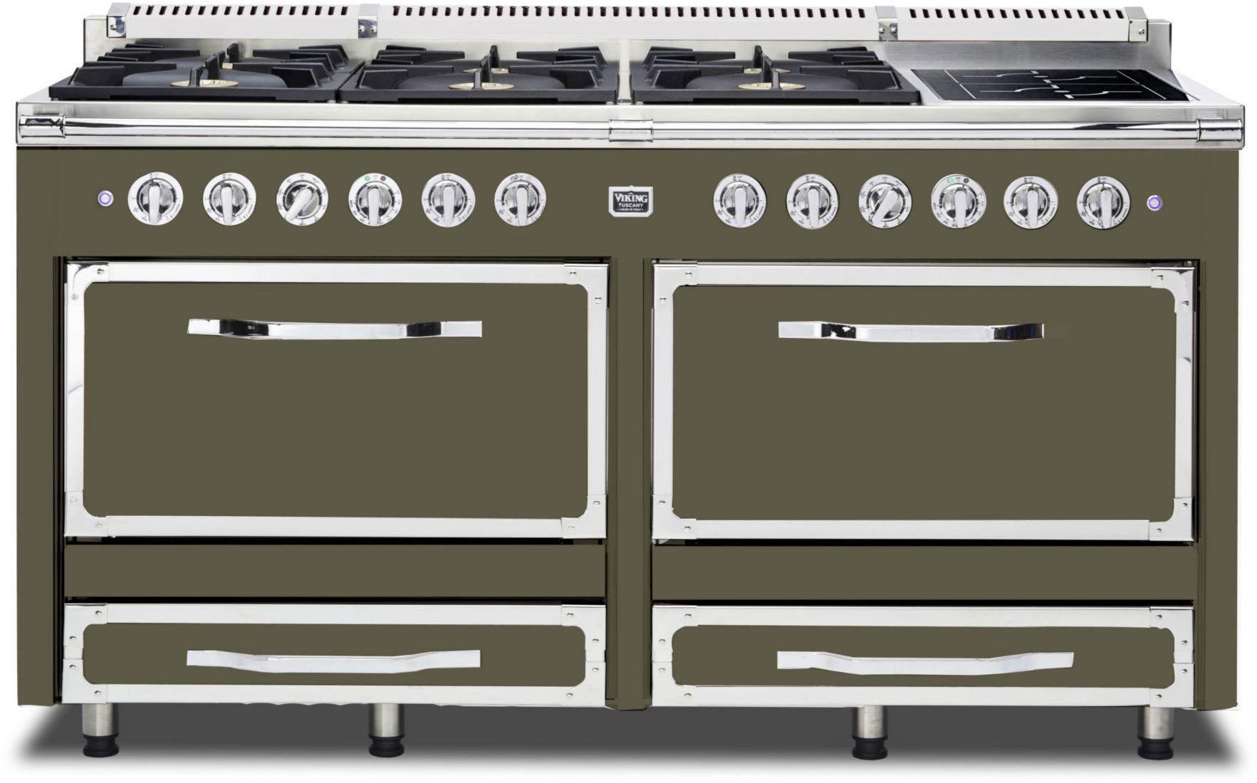 Viking TVDR6616IMA 66 Inch Freestanding Dual Fuel Range with 6 Sealed...