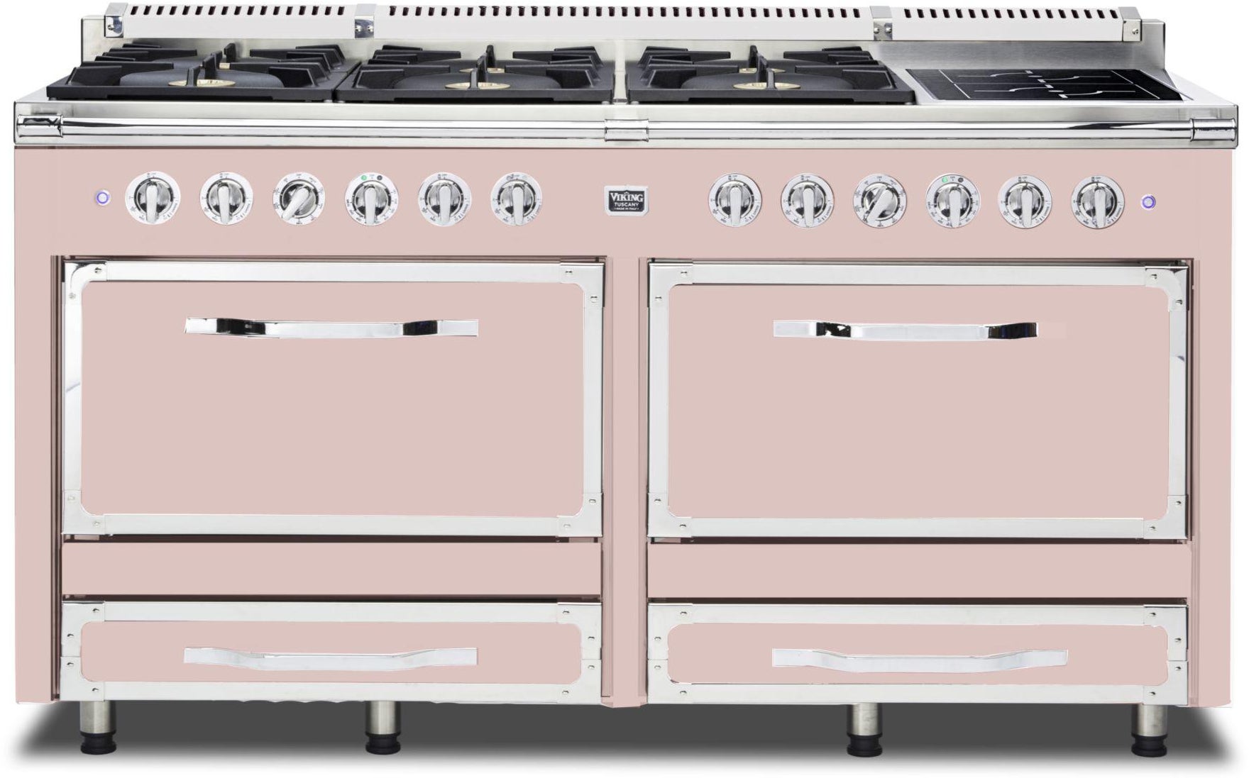 Viking TVDR6616IBH 66 Inch Freestanding Dual Fuel Range with 6 Sealed...