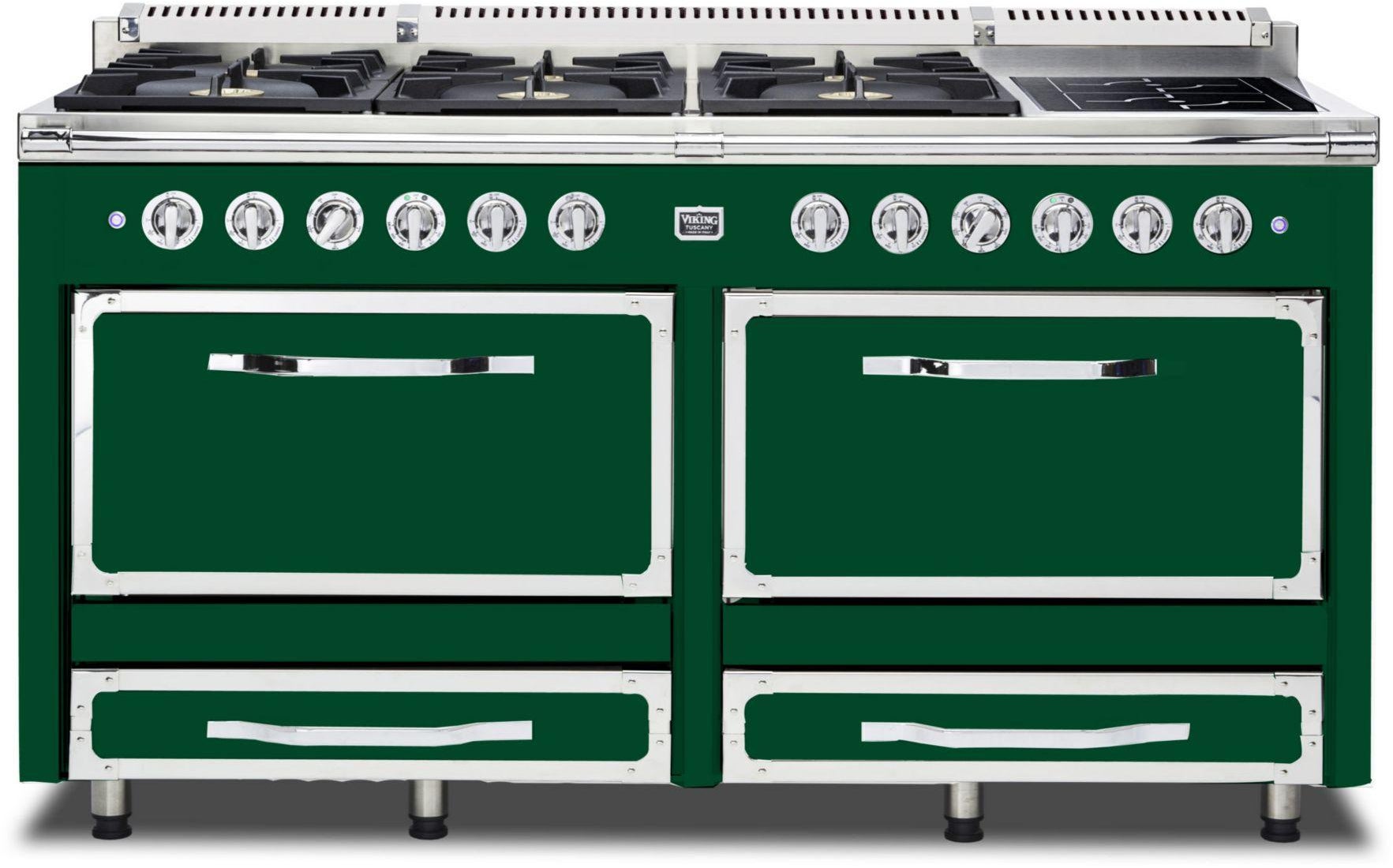 Viking TVDR6616IIV 66 Inch Freestanding Dual Fuel Range with 6 Sealed...