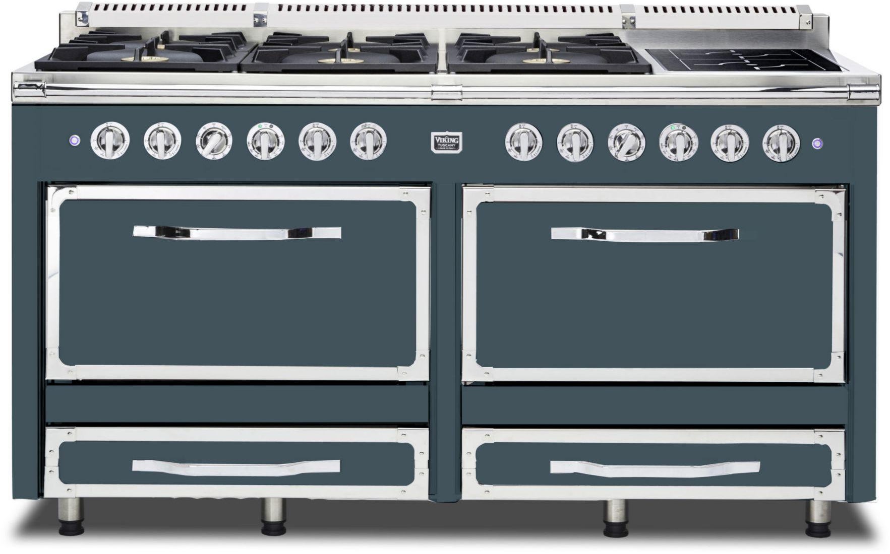 Viking TVDR6616ISQ 66 Inch Freestanding Dual Fuel Range with 6 Sealed...