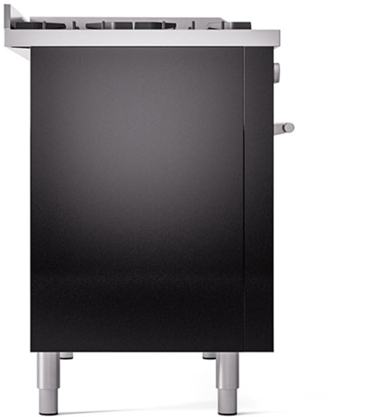 Ilve UP48FQMPBKLP Glossy Black With Satin Trim, Lp