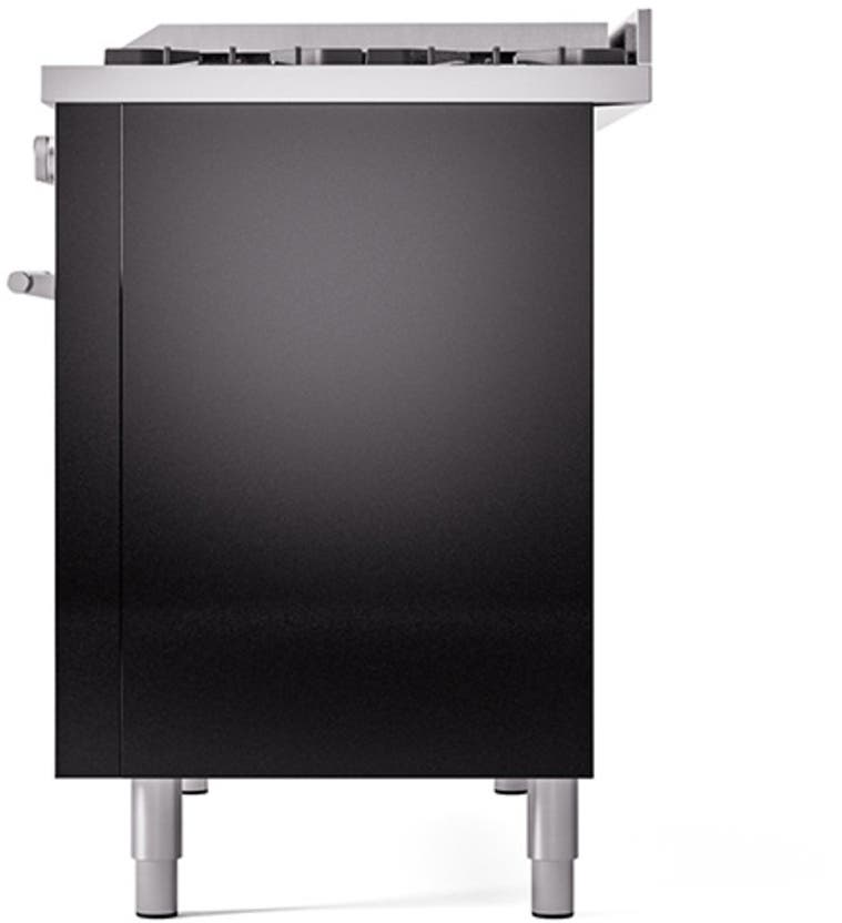 Ilve UP48FQMPBKLP Glossy Black With Satin Trim, Lp
