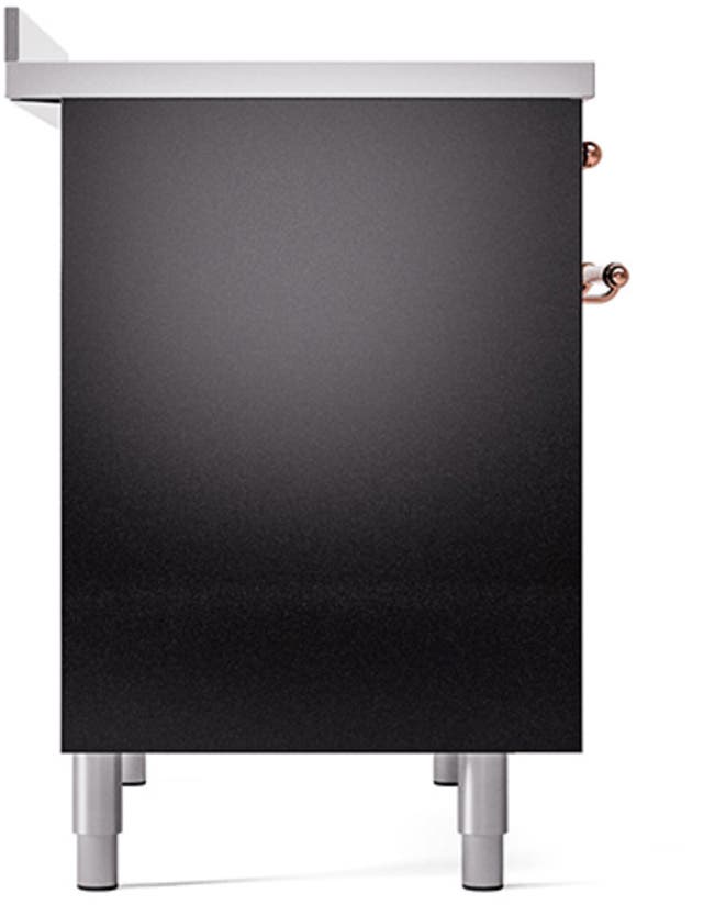 Ilve UNDI406QNMPEGP Glossy Black With Copper Knobs
