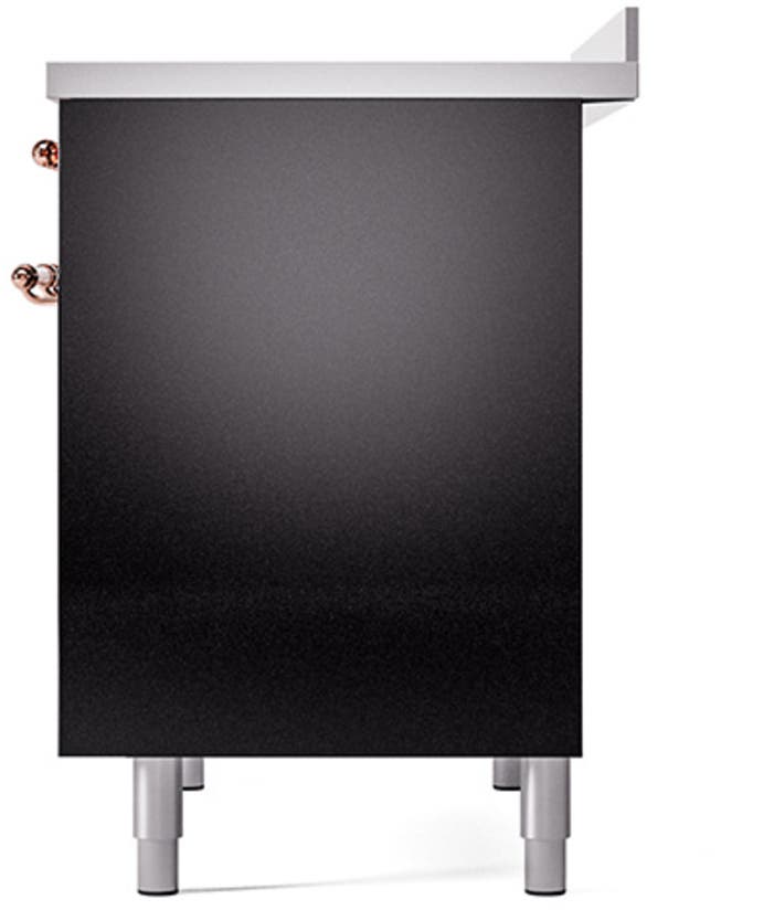 Ilve UNDI406QNMPEGP Glossy Black With Copper Knobs