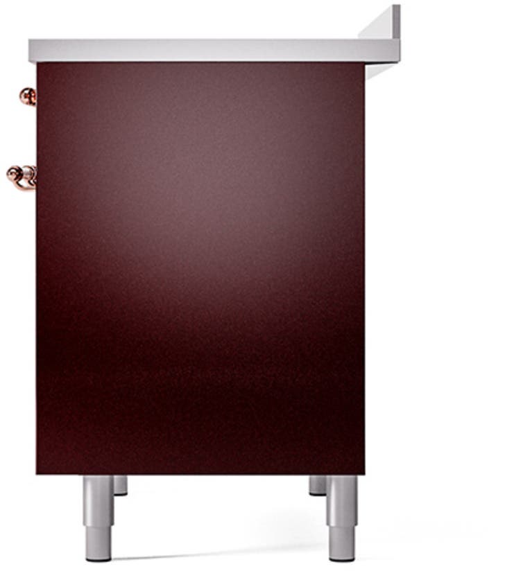 Ilve UNDI406QNMPBKP Burgundy With Copper Knobs