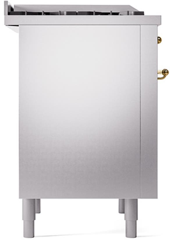Ilve UN36FQNMPSSG Stainless Steel With Brass Knobs, Natural Gas