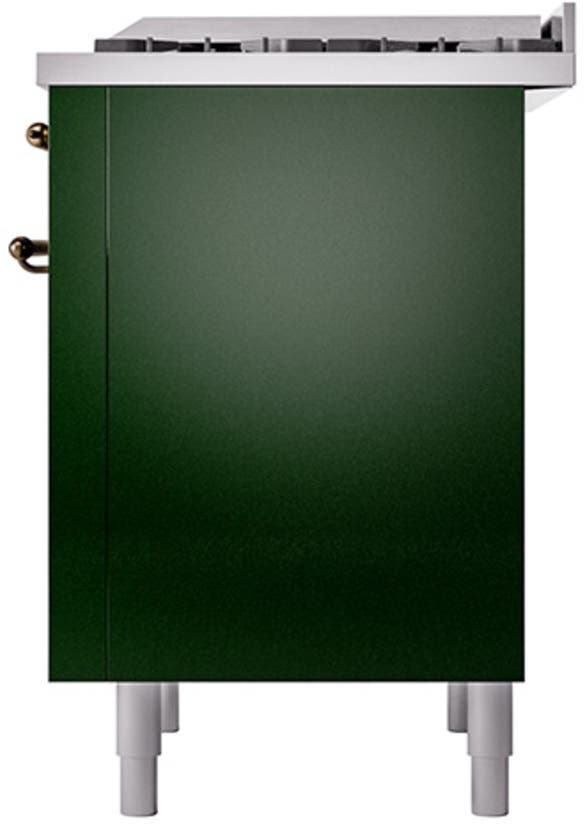 Ilve UN36FQNMPEGB Emerald Green With Bronze Knobs, Natural Gas