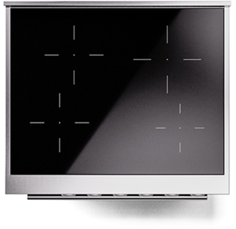 Ilve UPI304QMPBK Glossy Black With Stainless Steel Trim