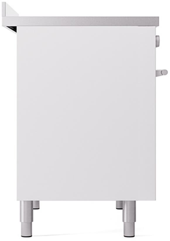 Ilve UPDI406QMPWH White With Stainless Steel Trim