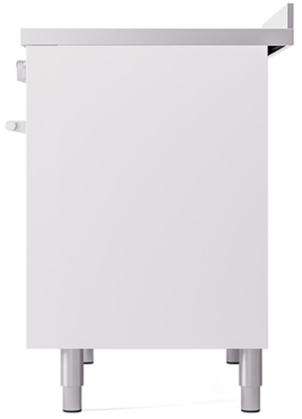 Ilve UPDI406QMPWH White With Stainless Steel Trim