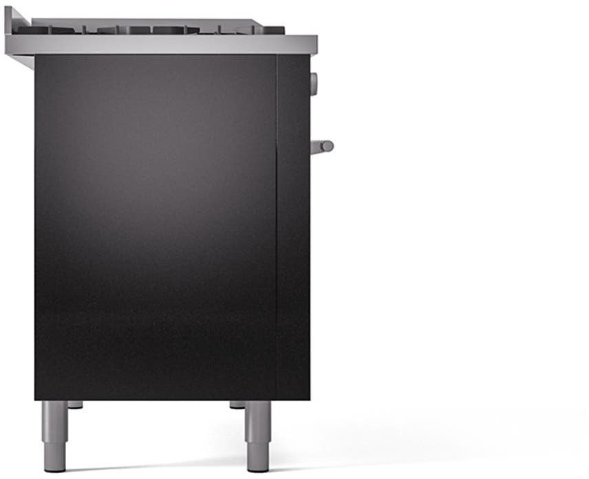 Ilve UP48FSQMPBKLP Glossy Black With Satin Trim, Lp