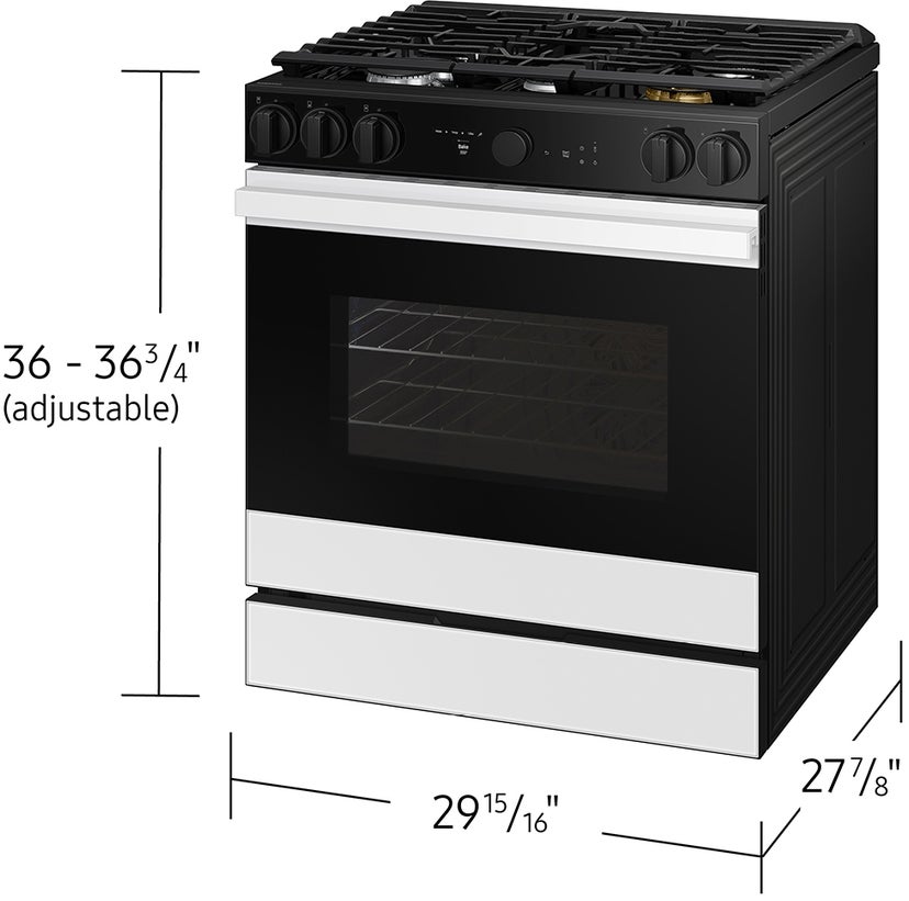 Samsung NSG6DB870012 30 Inch Slide-In Gas Smart Range with 5 Sealed Bur...