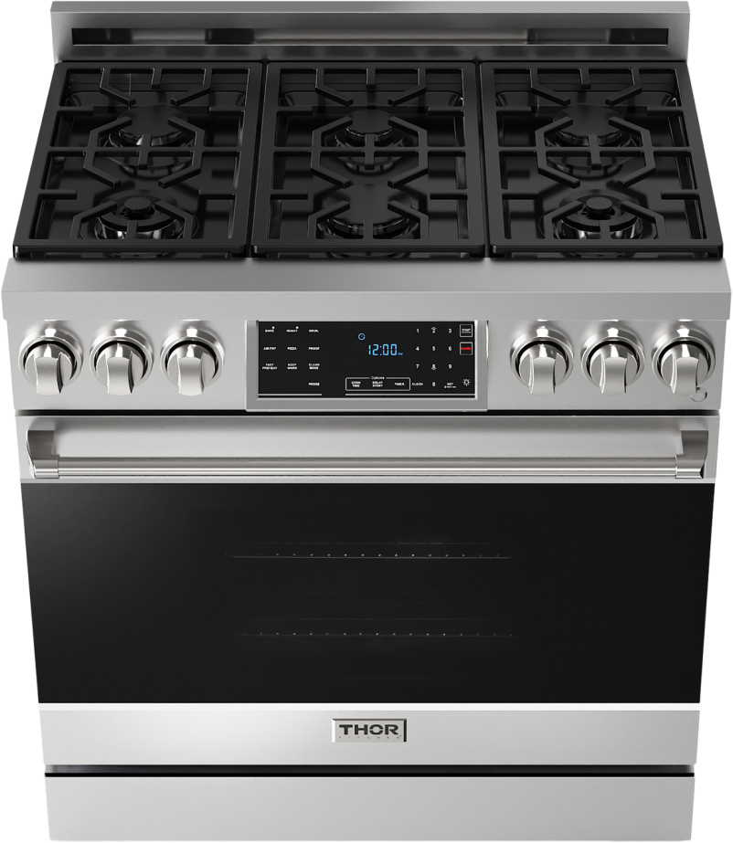 Thor RSG36LP Gordan Ramsay 36 Inch Pro Style Gas Range in Stain...