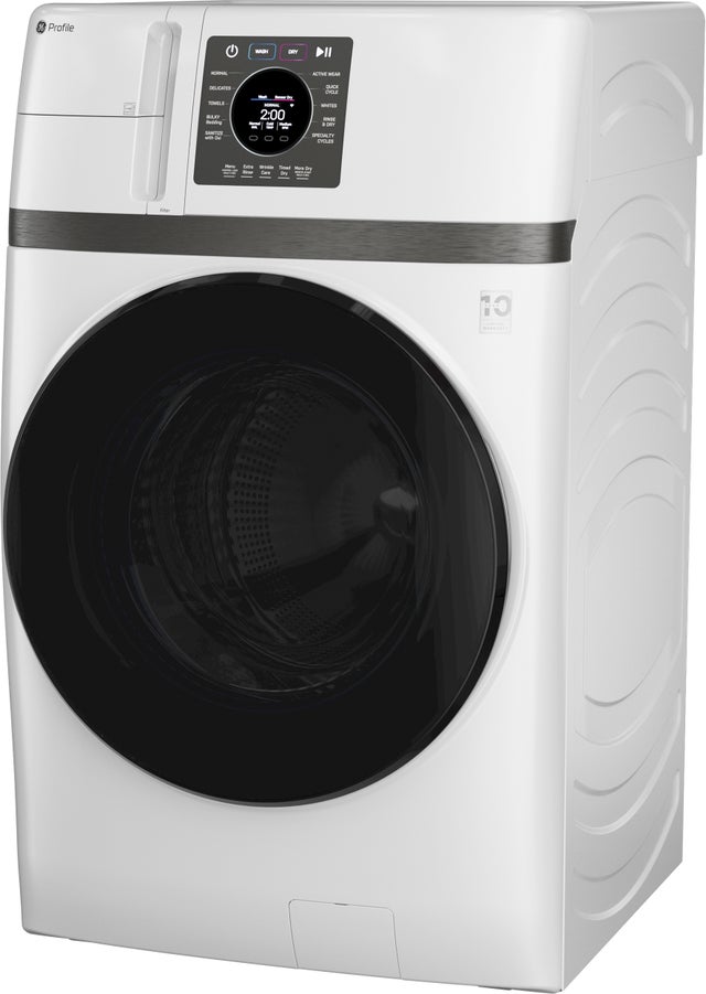 GE PFQ83HSSWWW GE Profile 4.6 Cu. Ft. Frontload All-In-One Washer...