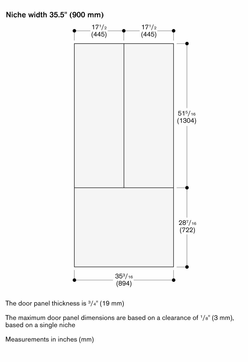 Gaggenau RVY497790 36 Inch French Door Soft Close Three Door Refriger...