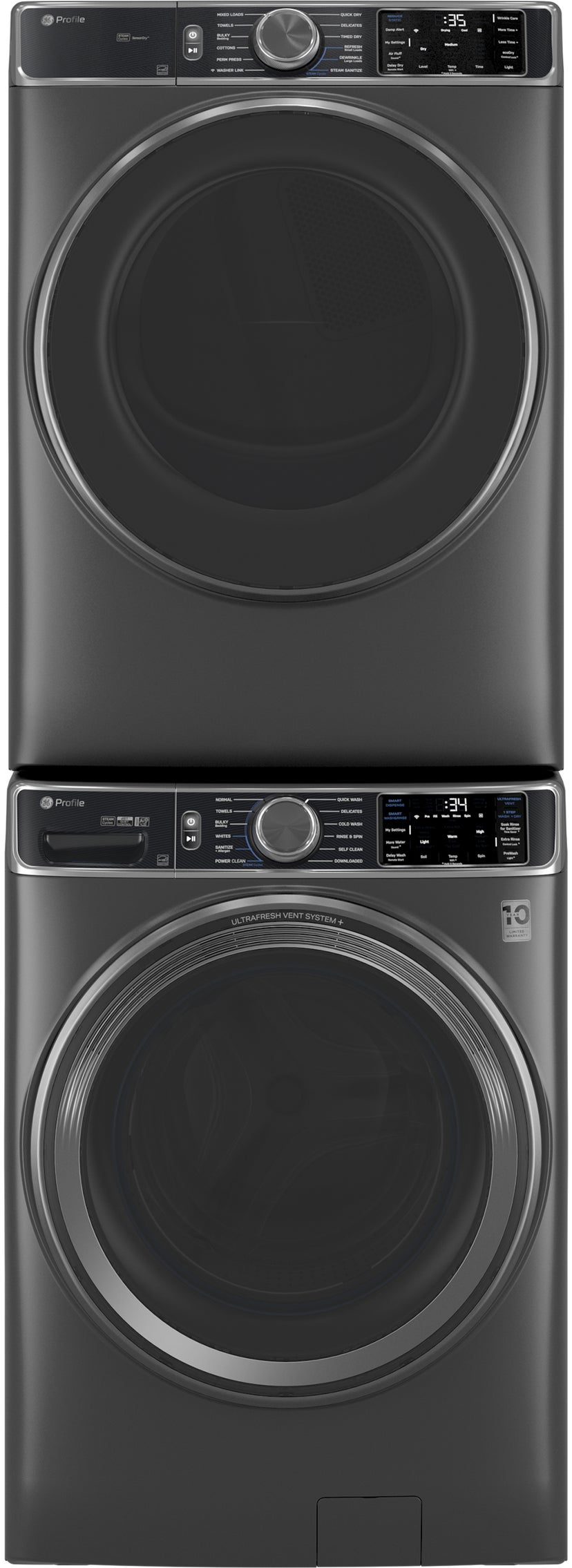 GE PFW955SPWDS 28 Inch Smart Front Load Washer With 5.50 Cu Ft Ca...