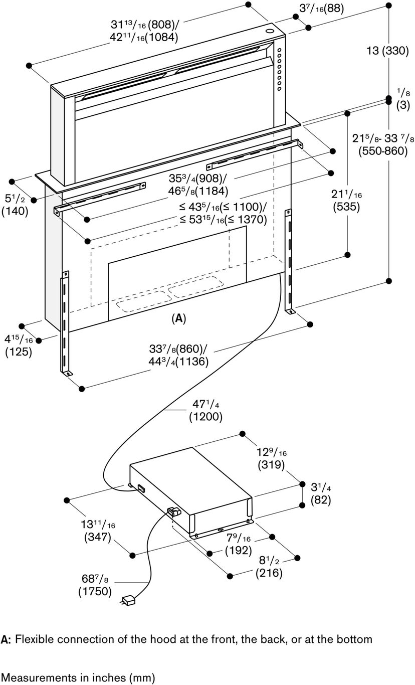 Gaggenau AL400792 36 Inch Downdraft Ventilation with 3 Power Levels,...