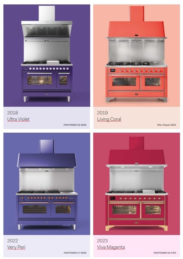 Ilve UPI486NMPRAC 48 inch All Electric Range: Ral Chrome