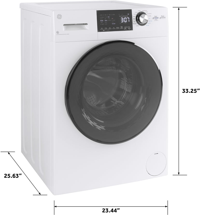 GE GFQ14ESSNWW 24 Inch Front Load Electric Washer/Dryer Combo wit...