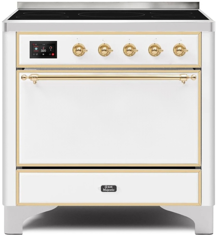 Ilve UMI09QNS3WHG White W/ Brass Trim