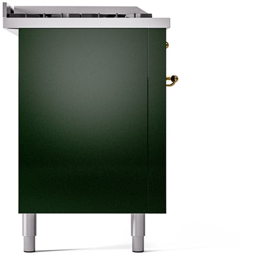 Ilve UN60FSQNMPEGG Emerald Green With Brass Knobs, Natural Gas