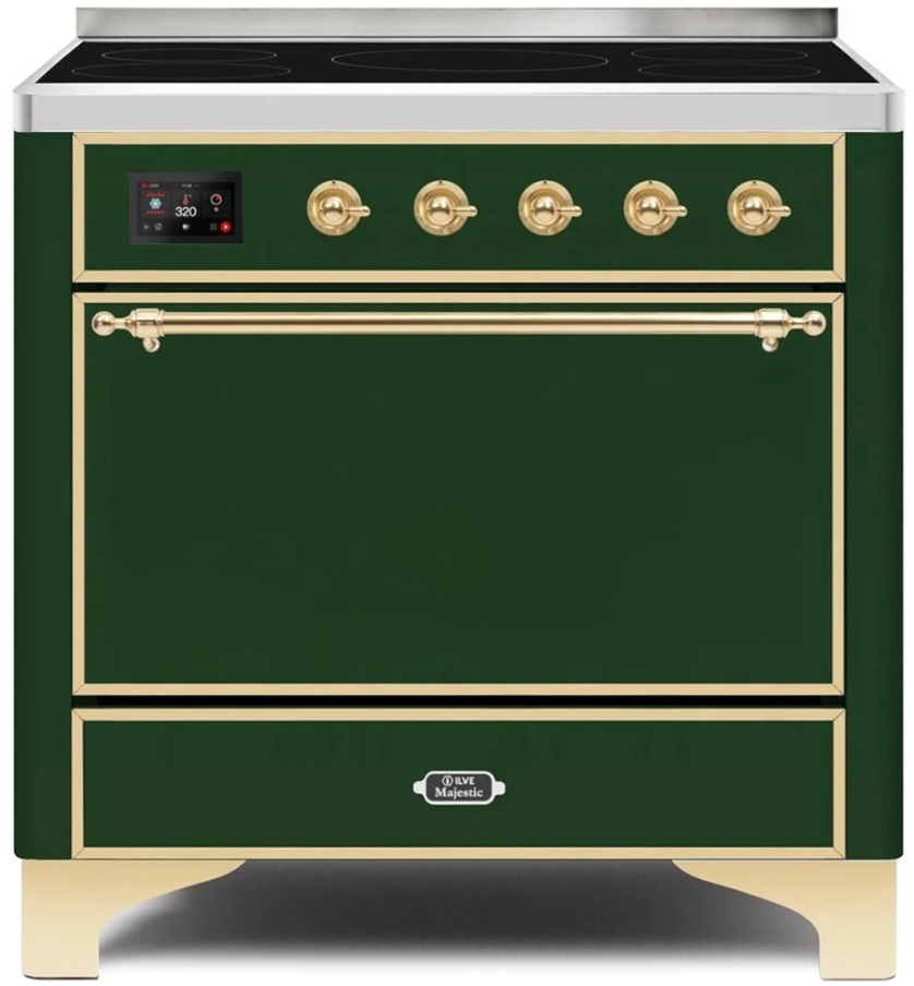 Ilve UMI09QNS3EGG Emerald Green W/ Brass Trim