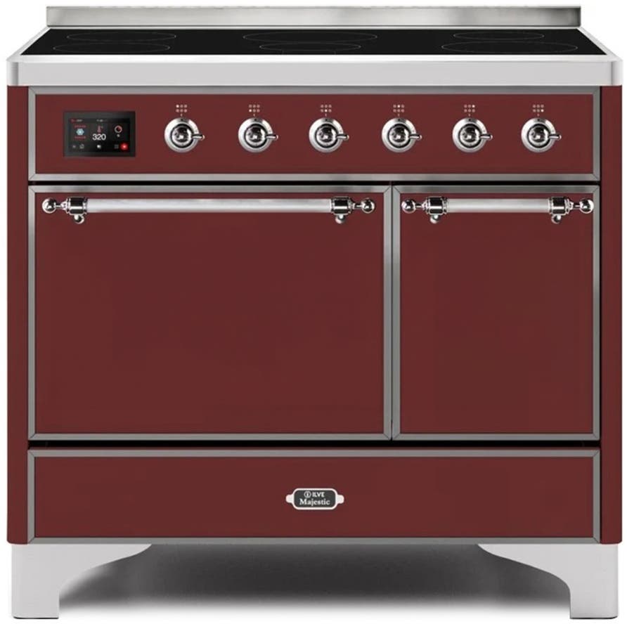 Ilve UMDI10QNS3BUC Burgundy W/ Chrome Trim