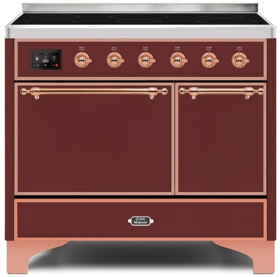 Ilve UMDI10QNS3BUP Burgundy W/ Copper Trim