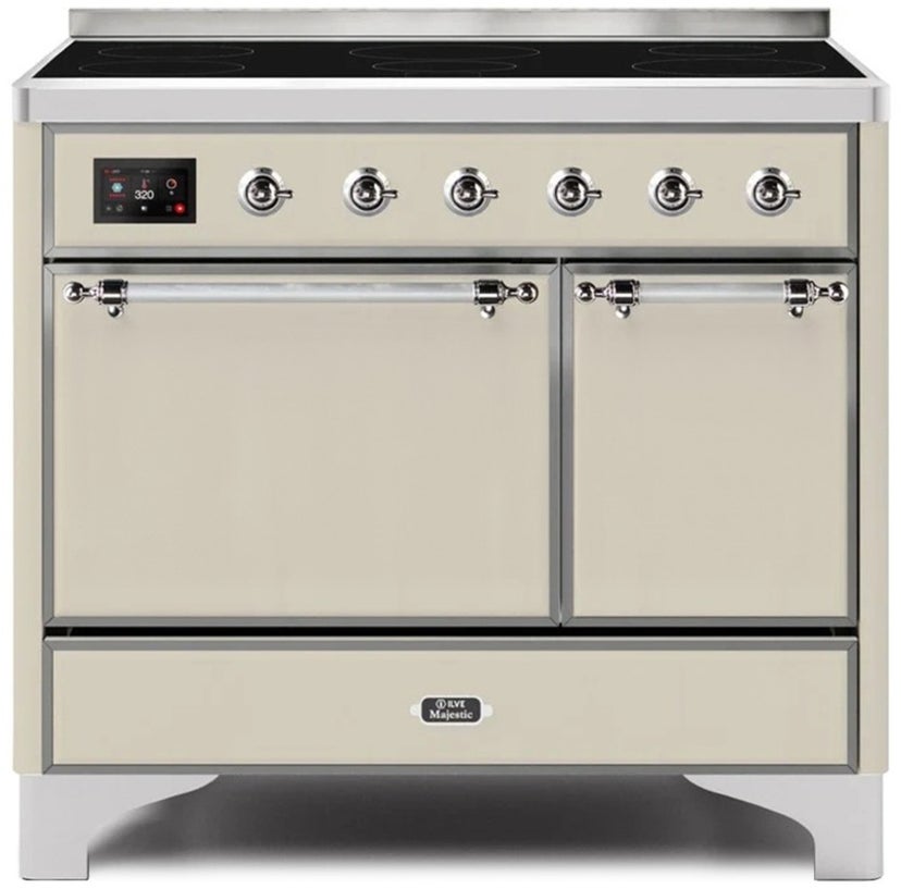 Ilve UMDI10QNS3AWC 40" Freestanding Electric Induction Range w/ 6 Ele...