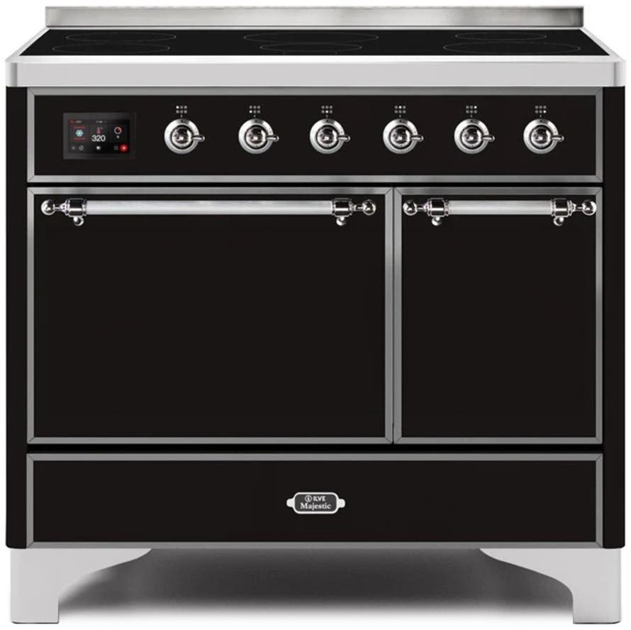Ilve UMDI10QNS3BKC Glossy Black W/ Chrome Trim