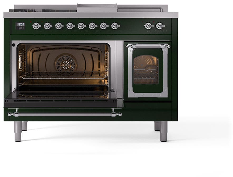 Ilve UN48FSNMPEGC Emerald Green With Chrome Knobs, Natural Gas