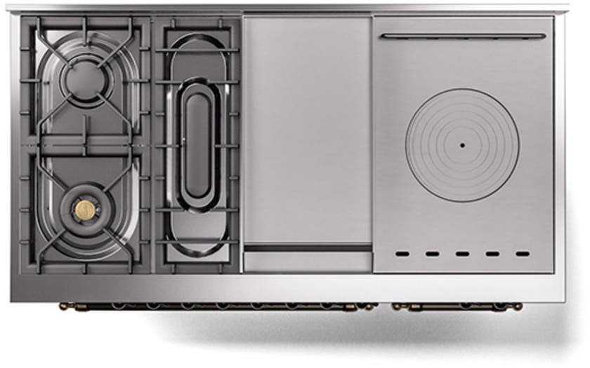 Ilve UN48FSNMPBUB Burgundy With Bronze Knobs, Natural Gas