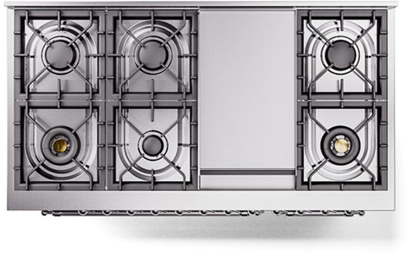 Ilve UN48FQNMPMGC Graphite Matte With Chrome Knobs, Natural Gas