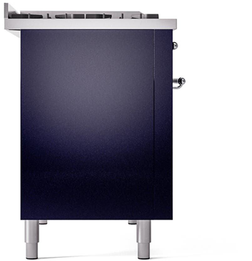 Ilve UN48FQNMPMBCLP Midnight Blue With Chrome Knobs, Liquid Propane