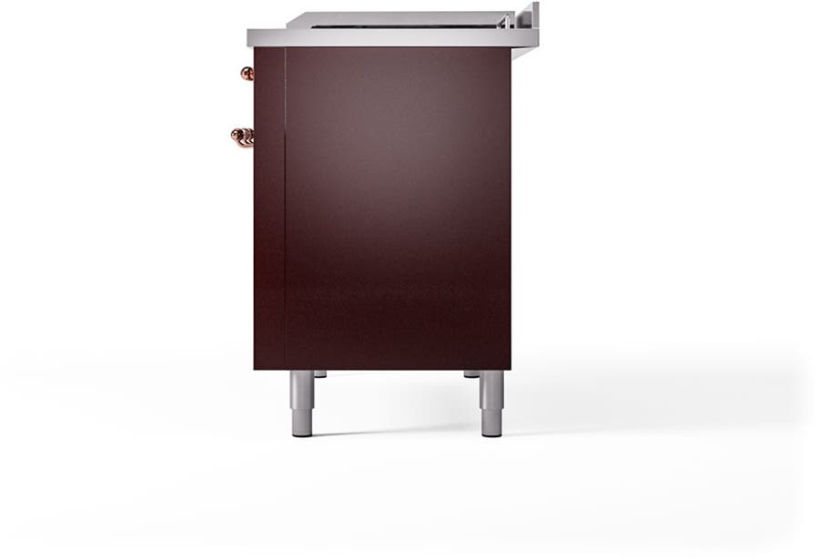 Ilve UN48FQNMPBUP Burgundy With Copper Knobs, Natural Gas