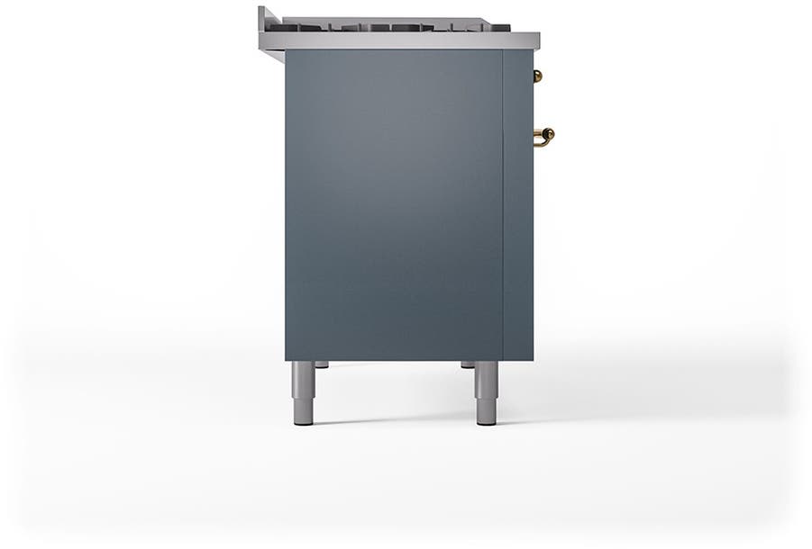Ilve UN48FQNMPBGG Blue Grey With Brass Knobs, Natural Gas
