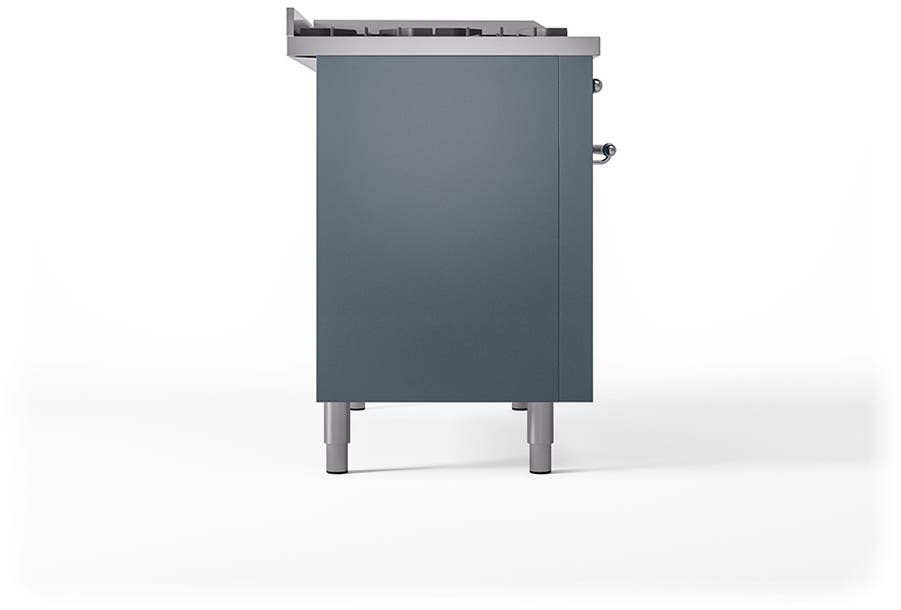 Ilve UN48FQNMPBGC Blue Grey With Chrome Knobs, Natural Gas