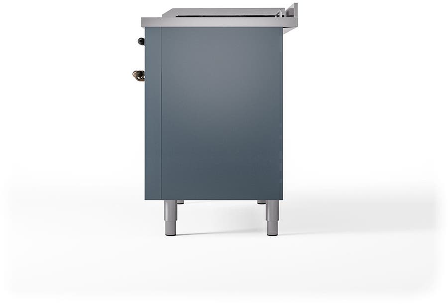 Ilve UN48FQNMPBGBLP Blue Grey With Bronze Knobs, Liquid Propane