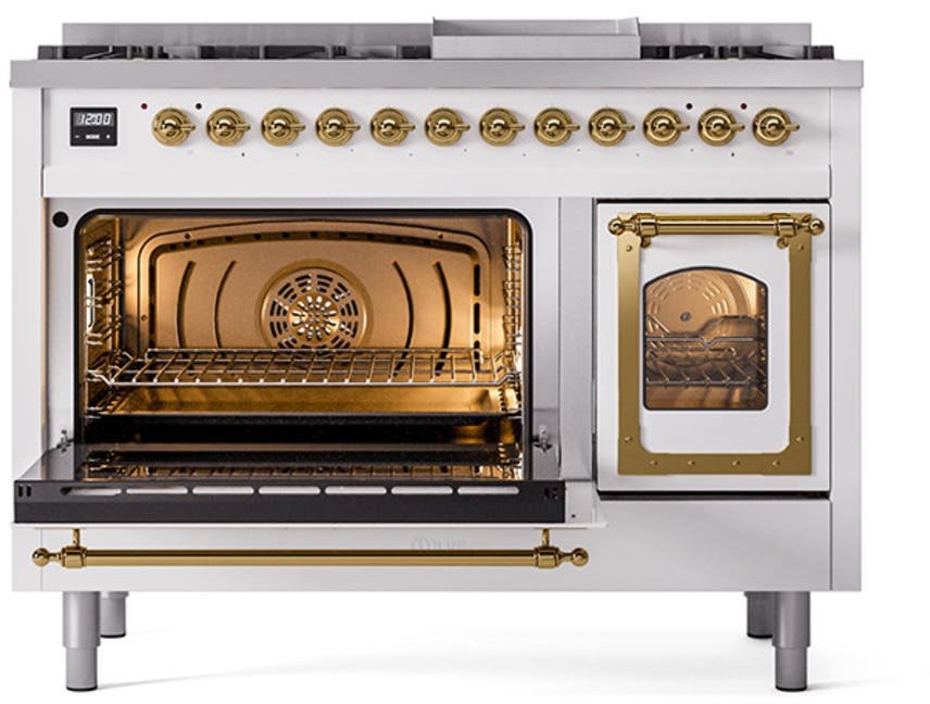Ilve UN48FNMPRAG Ral Custom Color With Brass Knobs, Natural Gas